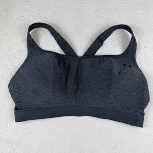 Under Armour HeatGear Compression Sports Bra‎ Women's 38DD Medium Grey